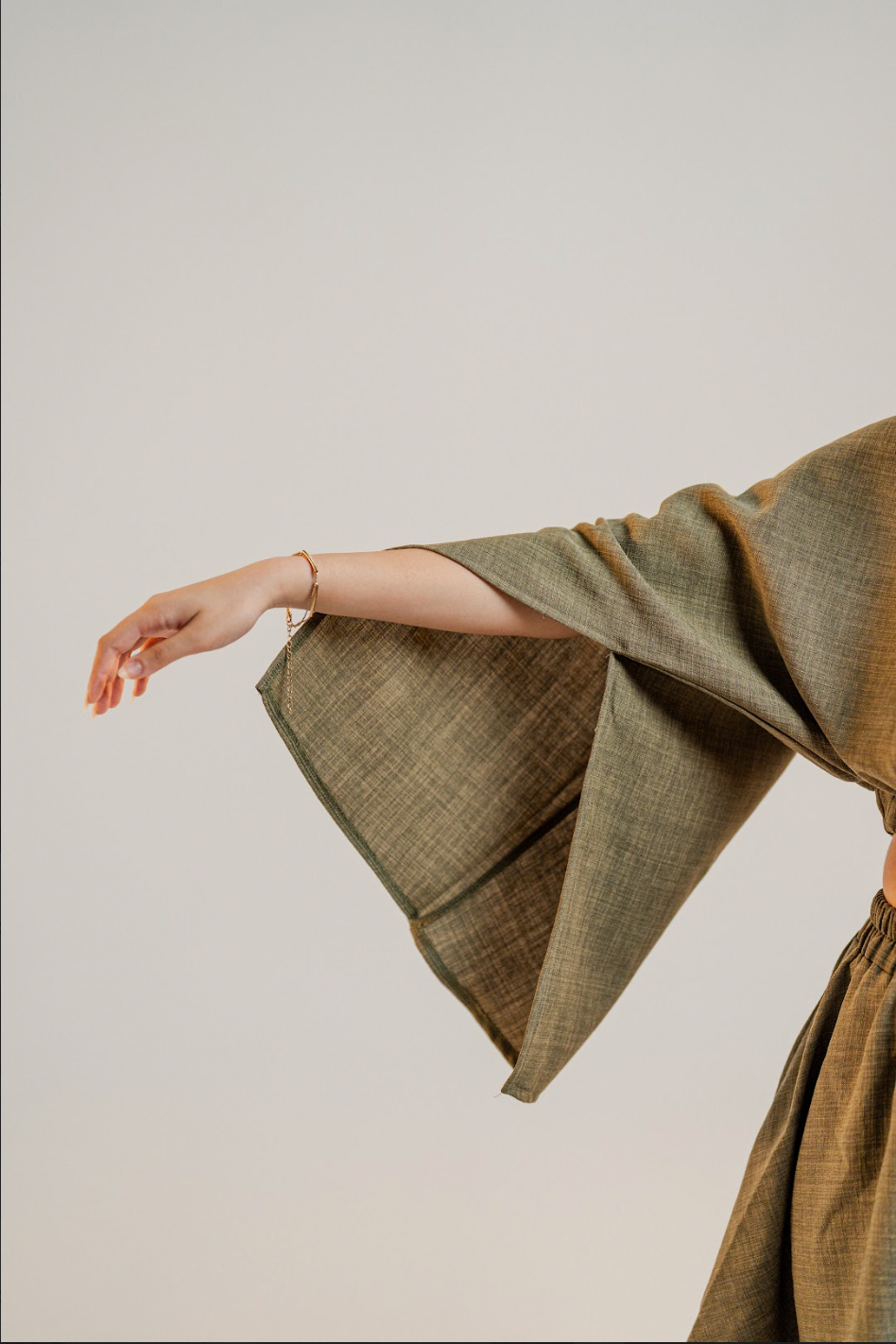 Olive One Shoulder Top