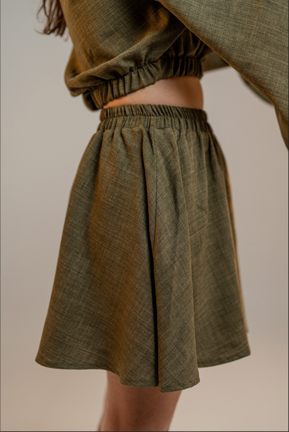 Olive One Shoulder Top