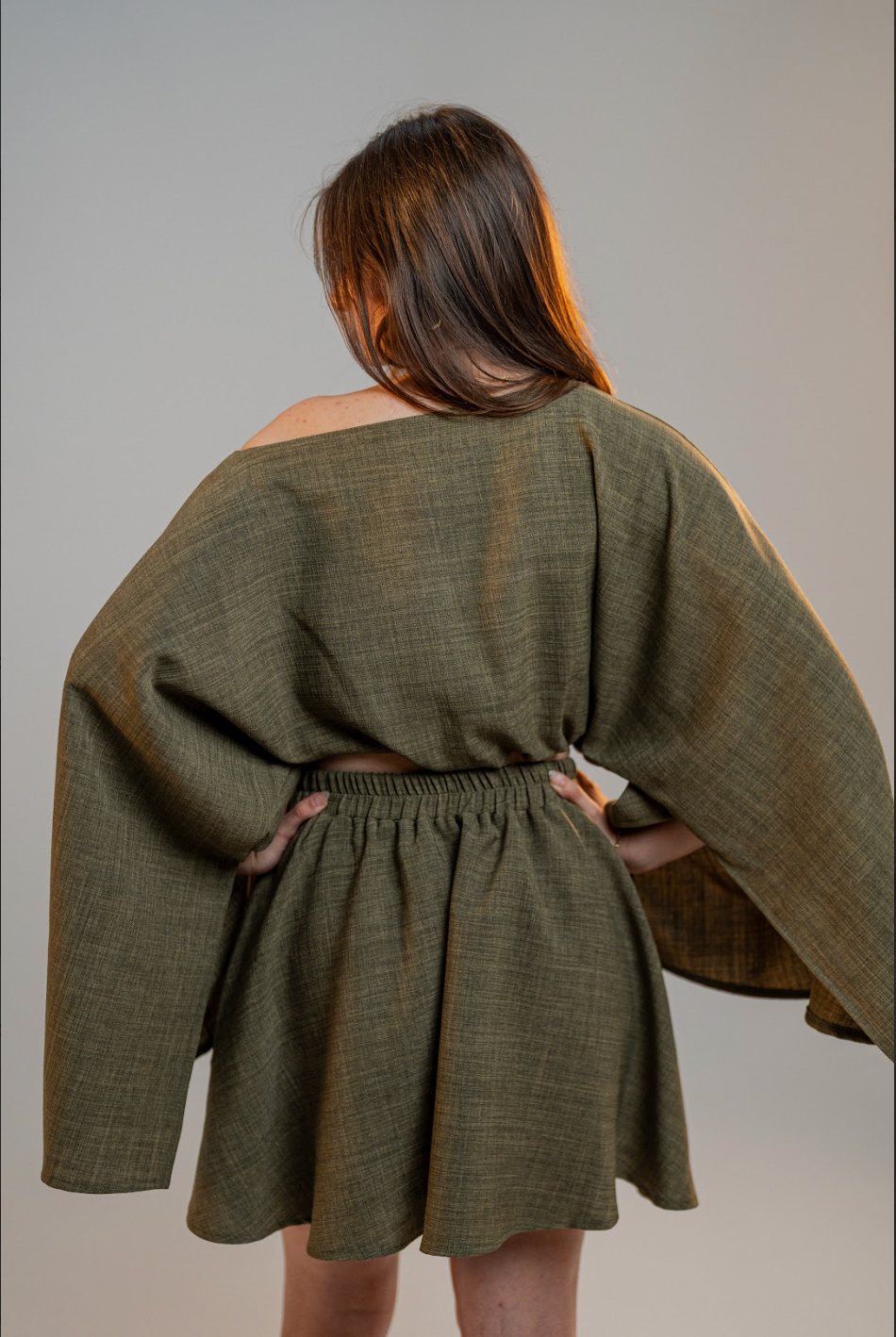 Olive Short Skirt