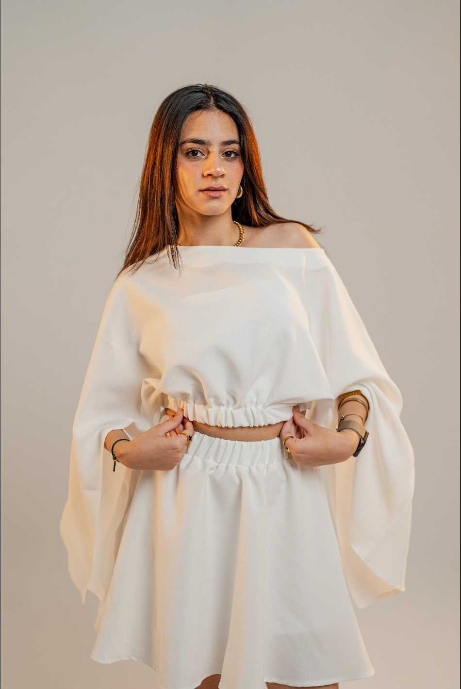 White One Shoulder Top