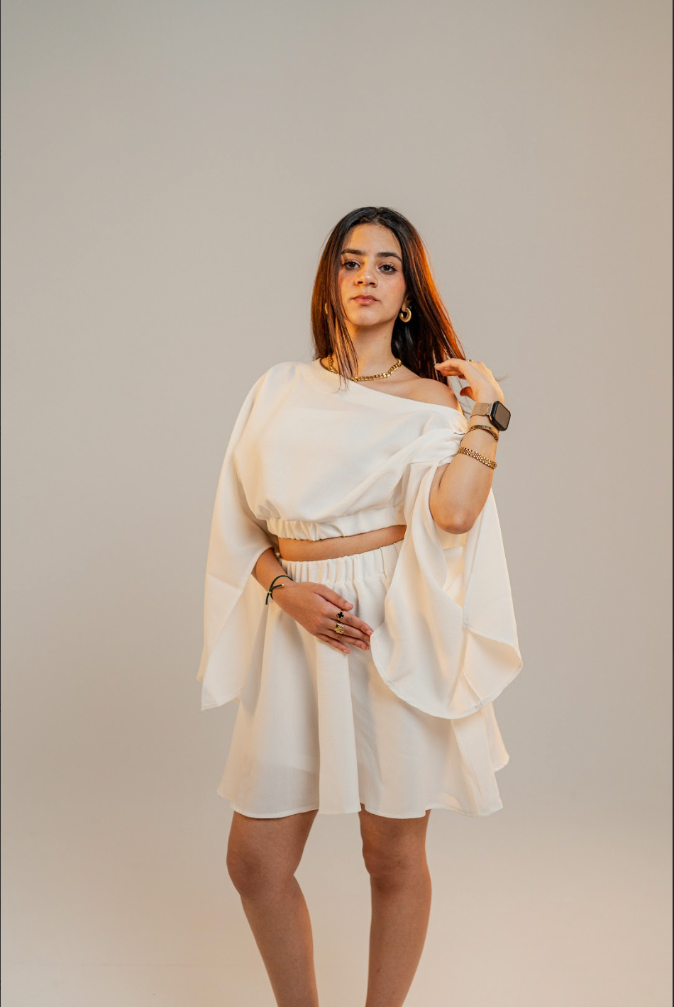 White One Shoulder Top