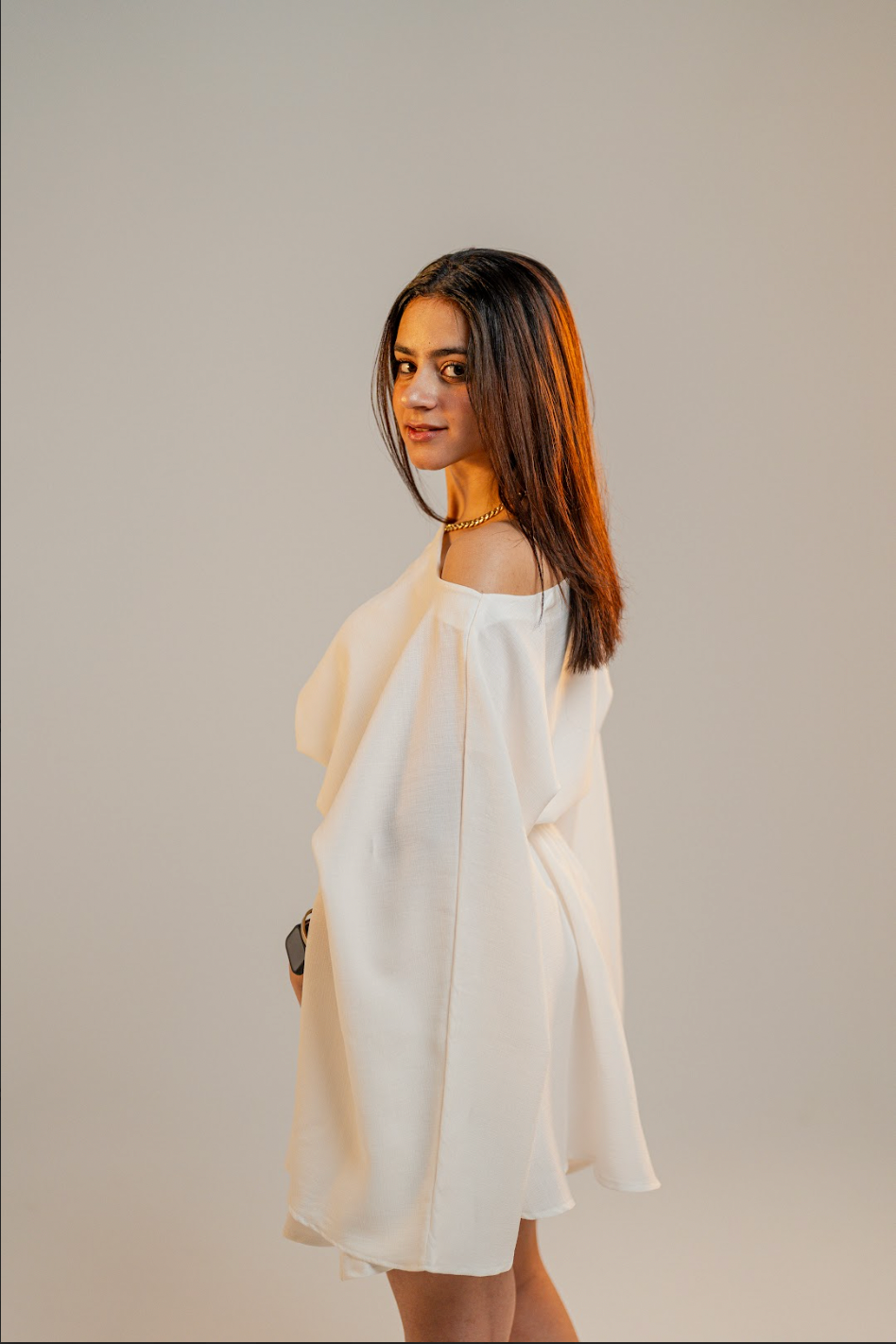 White One Shoulder Top